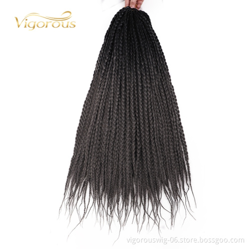 vigorous Cheap Price Wholesale 18 Inch Afro Twist Kinky Braiding Crochet Hair Bulk Synthetic Box Braid Hair